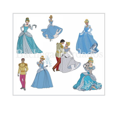 Matriz Bordado Pacote Cinderela Disney