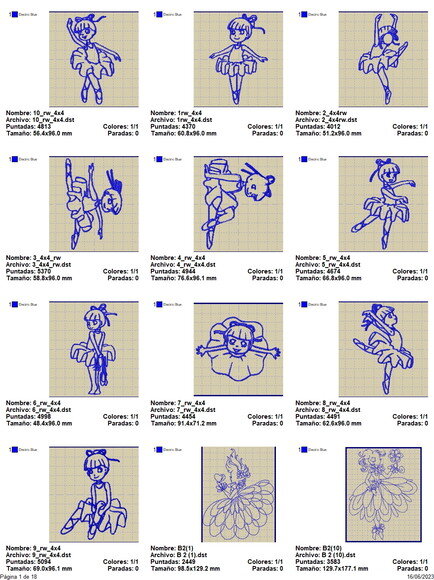 Matriz Bordado Pacote de Bailarinas