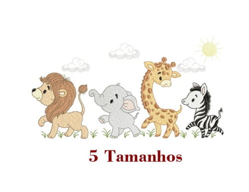 Matriz Bordado Pacote Safari Animais 2