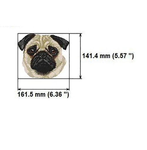 Matriz Bordado Pug Cachorro Rosto 2