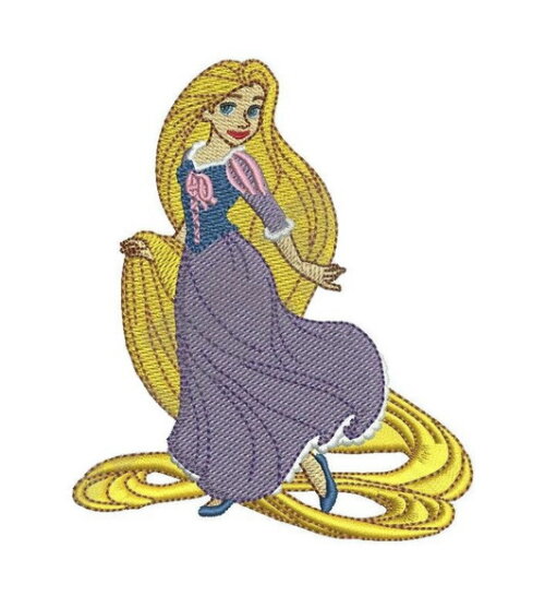 Matriz Bordado Rapunzel - Desenho Enrolados 5