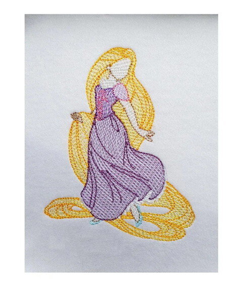 Matriz Bordado Rapunzel Pontos Leves