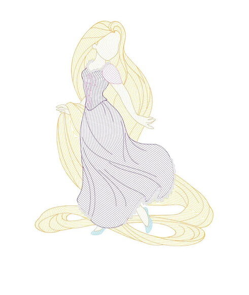 Matriz Bordado Rapunzel Pontos Leves