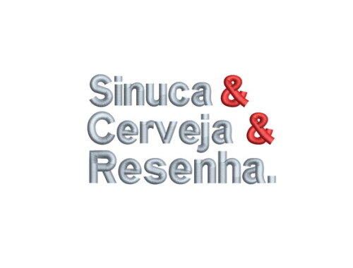 Matriz Bordado Sinuca Cerveja e Resenha