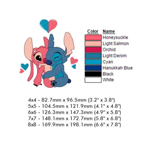 Matriz Bordado Stitch e Angel 4