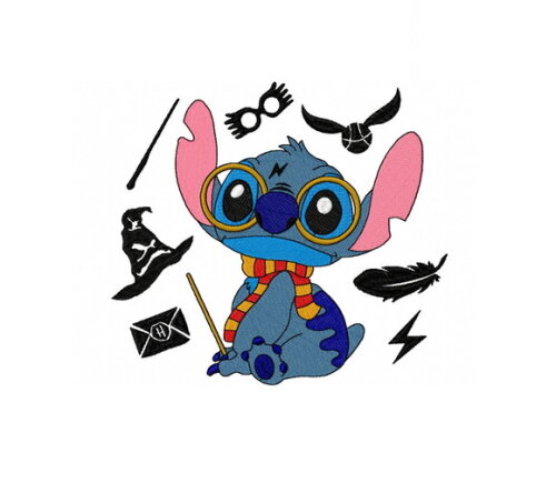 Matriz Bordado Stitch Lilo Escola de Bruxaria