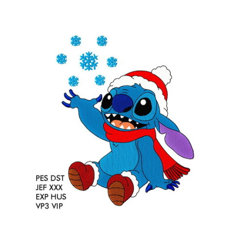 Matriz Bordado Stitch Lilo Natal 2