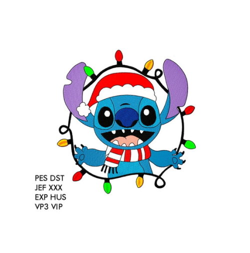 Matriz Bordado Stitch Lilo Natal 4