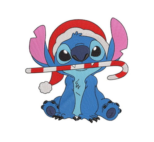 Matriz Bordado Stitch Lilo Natal 7