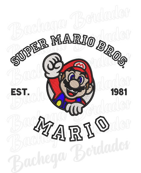 Matriz Bordado Super Mario Bros 18cm