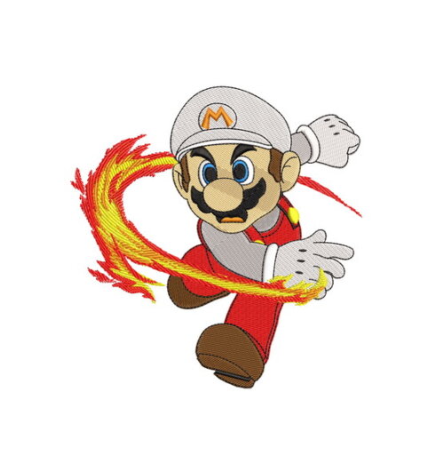 Matriz Bordado Super Mario Fire