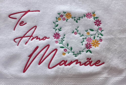 Matriz Bordado Te Amo Mamãe