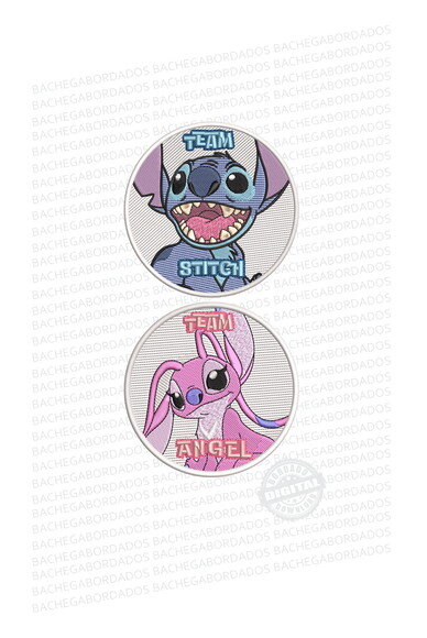Matriz Bordado Team Stitch Lilo & Angel