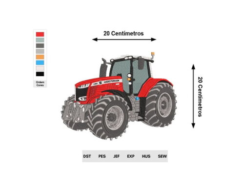 Matriz Bordado Trator Agrícola Massey Ferguson
