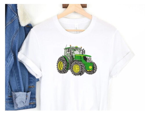 Matriz Bordado Trator Agrícola Verde 3