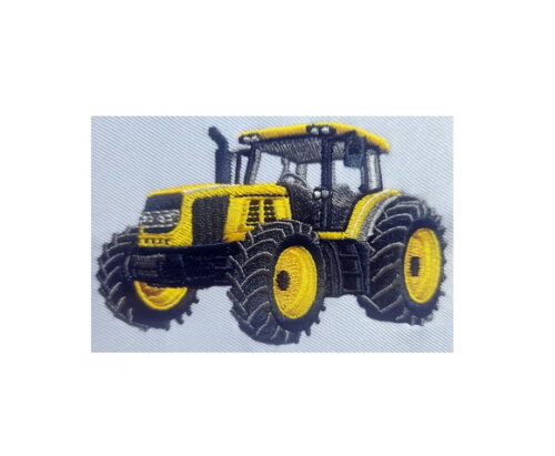 Matriz Bordado Trator Amarelo Agricultura Caterpillar
