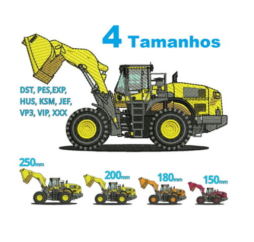 Matriz Bordado Trator Escavadeira 5