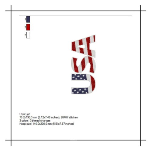Matriz Bordado Usa - Estados Unidos