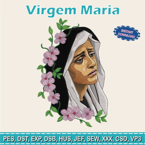 Matriz Bordado Virgem Maria