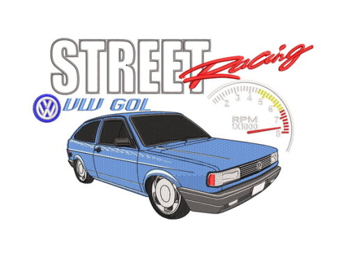 Matriz Bordado Volkswagen Gol Quadrado 2