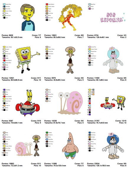 Matriz Bordados Desenhos Infantil (464 unidades)