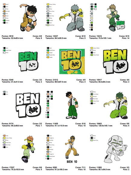 Matriz Bordados Desenhos Infantil (464 unidades)