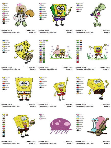 Matriz Bordados Desenhos Infantil (464 unidades)