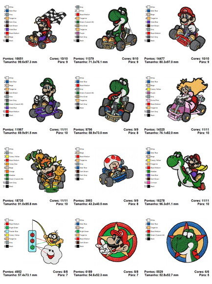 Matriz Bordados Desenhos Infantil (464 unidades)