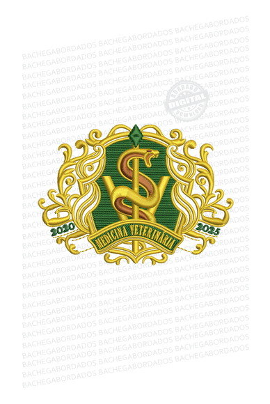 Matriz de Bordado Brasão Medicina Veterinária
