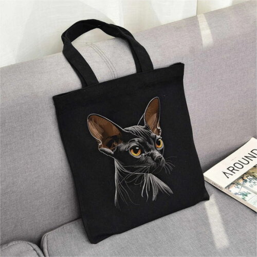 Matriz de Bordado Gato Sphynx Preto
