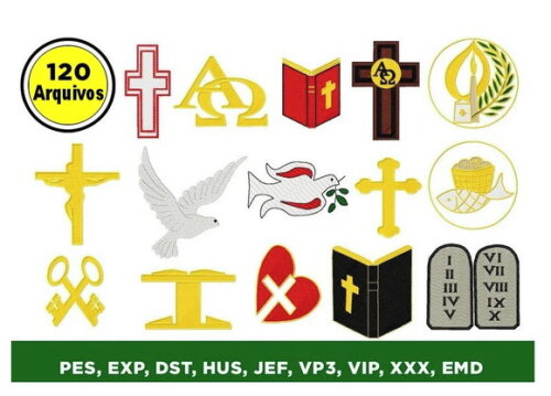 Pacote 120 Matrizes Religiosas, Bíblicas, Católicas