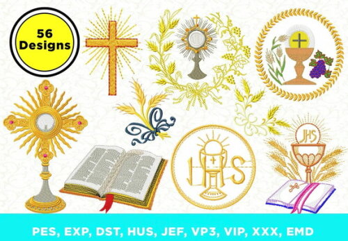 Pacote 54 Matrizes Religiosas, Bíblicas e Cristã