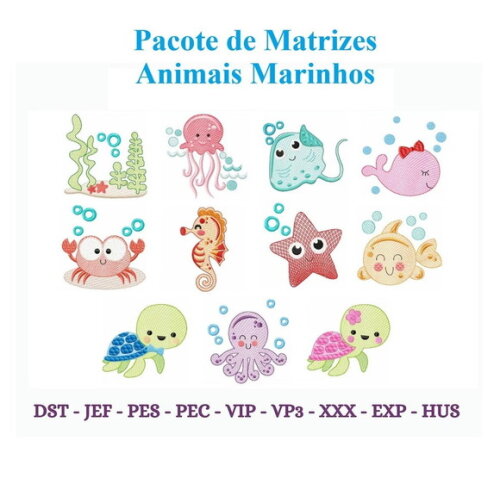 Pacote de Matrizes Animais Marinhos