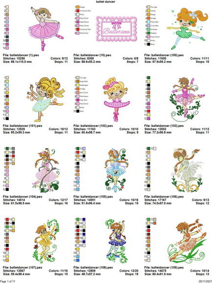 Pacote de Matrizes Bailarinas