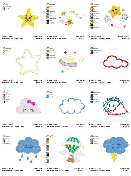 Pacote de Matrizes Bordado Infantil