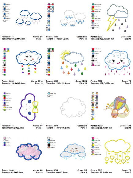Pacote de Matrizes Bordado Infantil