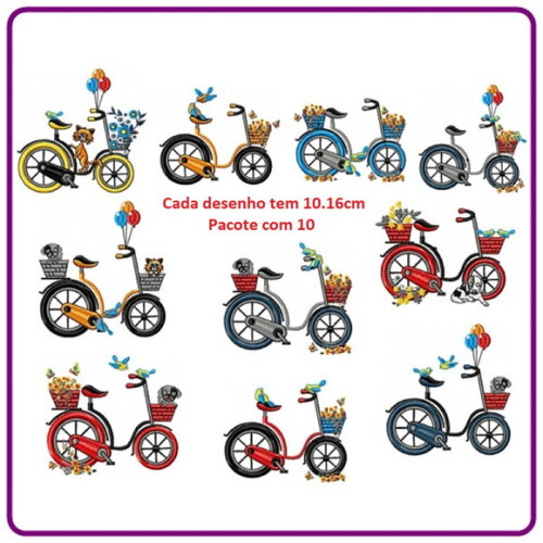 Pacote de Matrizes Bicicletas Desenhos