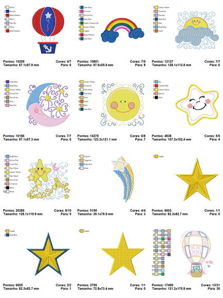 Pacote de Matrizes Bordado Infantil