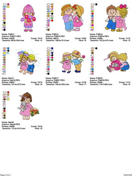 Pacote Matriz Bordado Bonecas Lindas