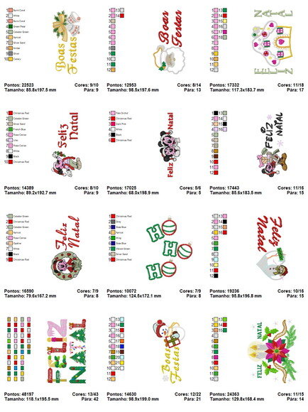 Pacote Matriz Bordados Natal
