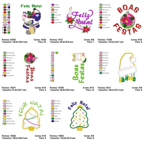 Pacote Matriz Bordados Natal