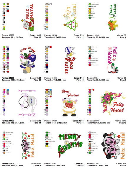 Pacote Matriz Bordados Natal