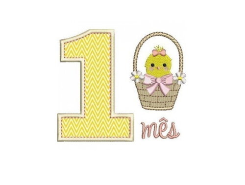 Pacote Matriz De Bordados Mesversários Meninas 1 À 11