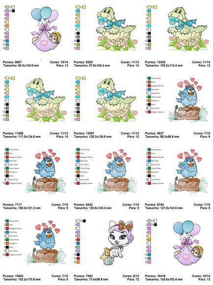 Pacote Matrizes Bordado Infantil Bebê