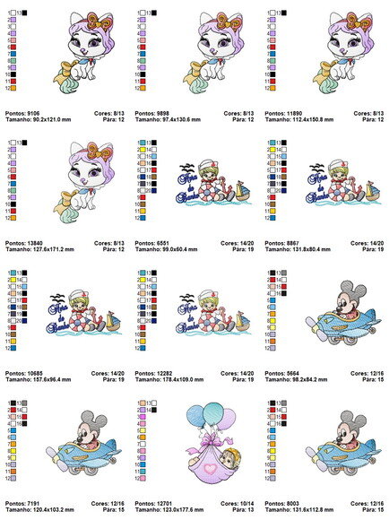 Pacote Matrizes Bordado Infantil Bebê