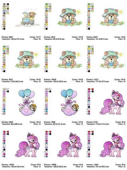 Pacote Matrizes Bordado Infantil Bebê