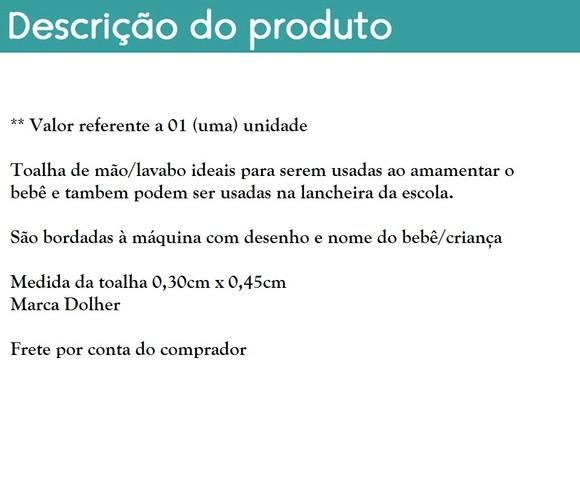 Kit 05 Toalhinhas de Mão/lavabo - Volta as Aulas