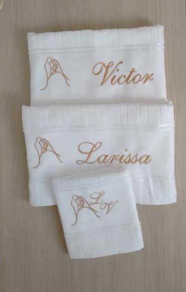 Kit banho 03 peças Personalizado Noivinhos