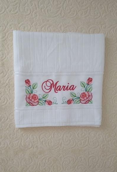 Presente especial para o dia das Mães - Toalha bordada