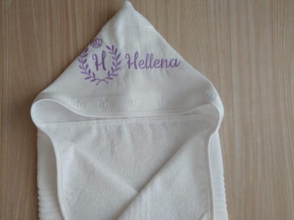 Presente para Bebê - Toalha de Banho com Capuz Personalizada